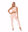Woman wearing L'urv moto leggings in a Pilates pose, showcasing flexibility and style