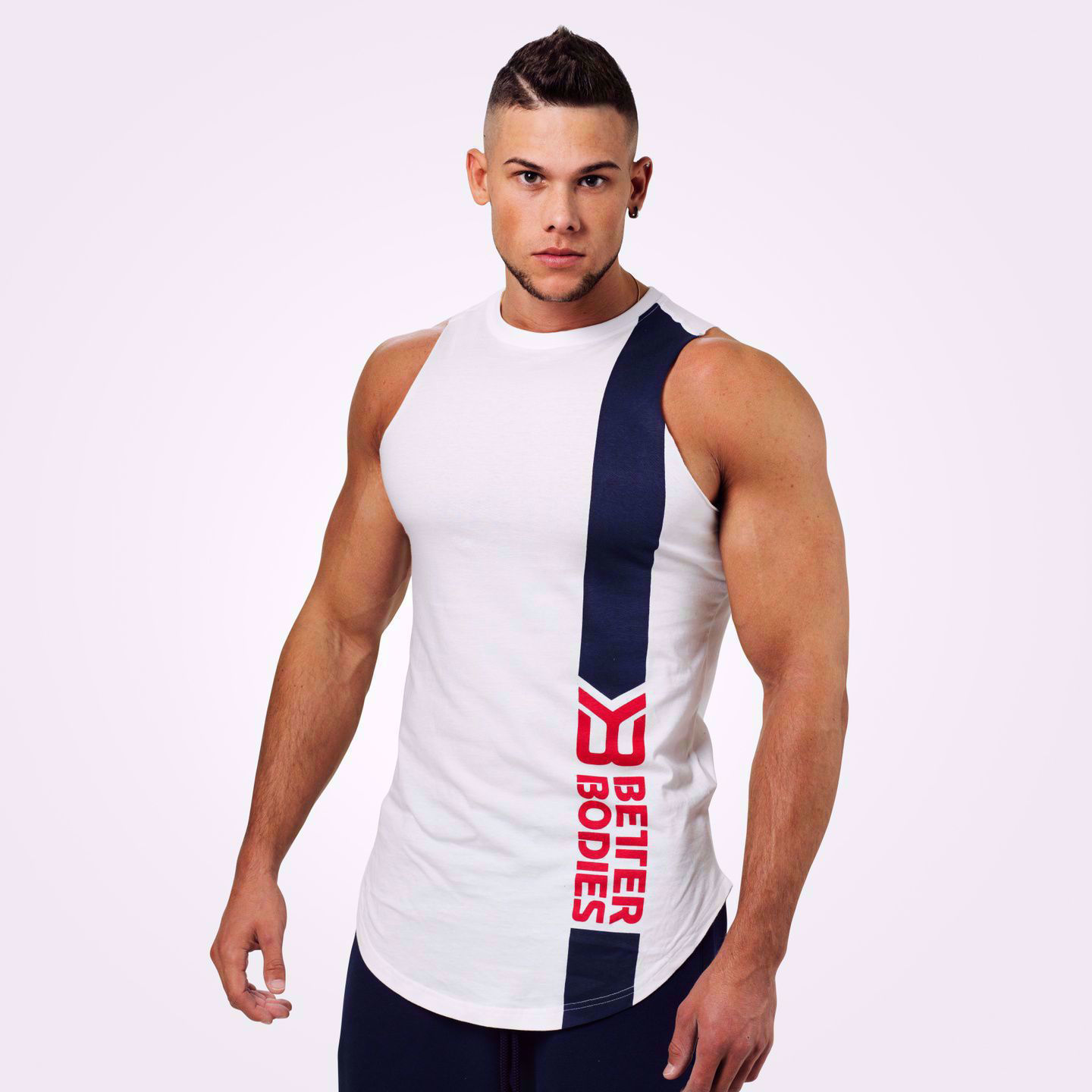 Better Bodies White Men Gym Tank MG ACTIVEWEAR PRO QUALITY GYM WEAR