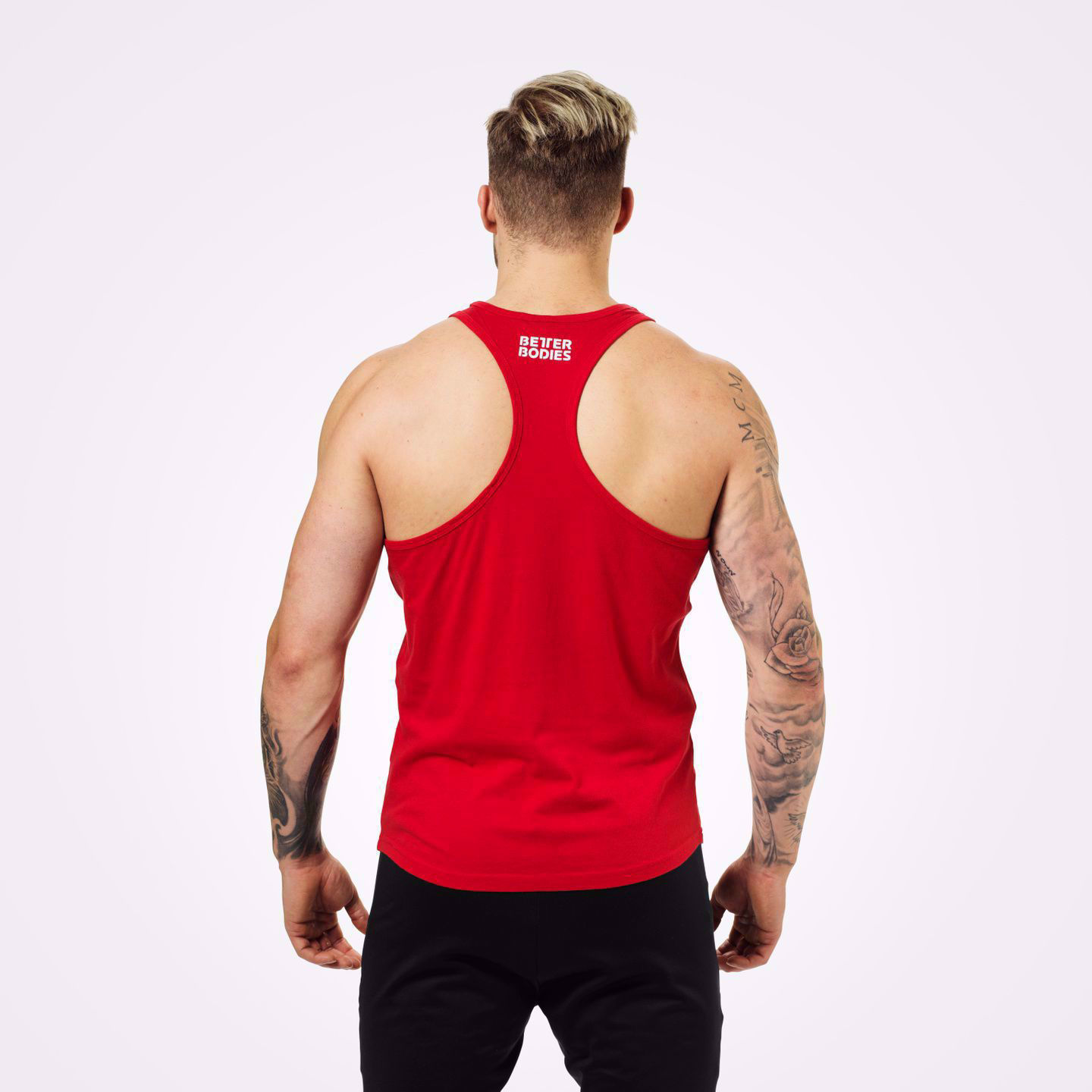 Better Bodies Red Men Stringer | Elite Gym Wear and Activewear Store