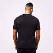 MGactivewear Ecommerce Model wearing Men Sports Casual T shirt wash black Brox Back Profile