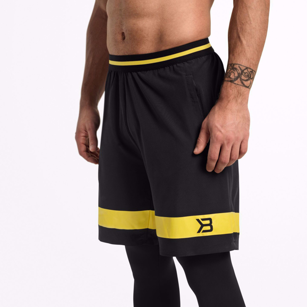 MGactivewear Ecommerce Black Fulton Sport Shorts Close Up picture