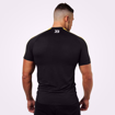 MGactivewear Ecommerce Product Shot of Black Tribeca Men Sports T Shirts Back Profile