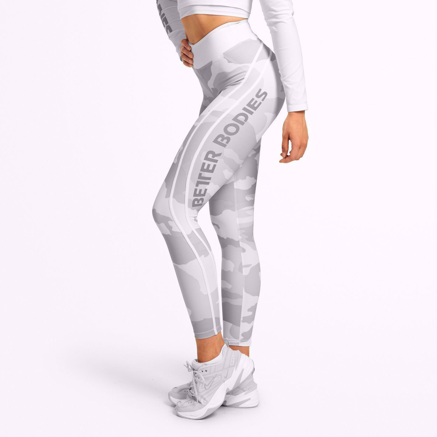Better Bodies  White Camo - High Performance Women Compression