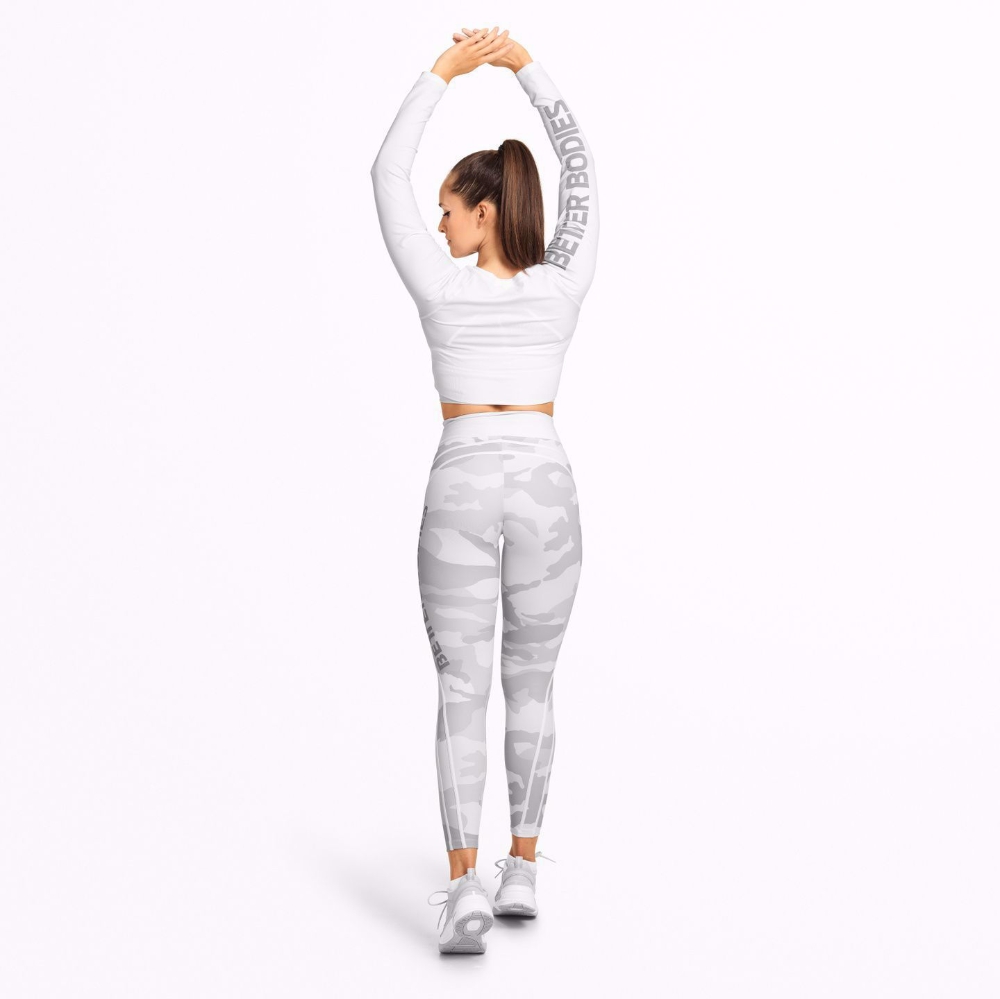 3 Compression High Waist Leggings | White Camo