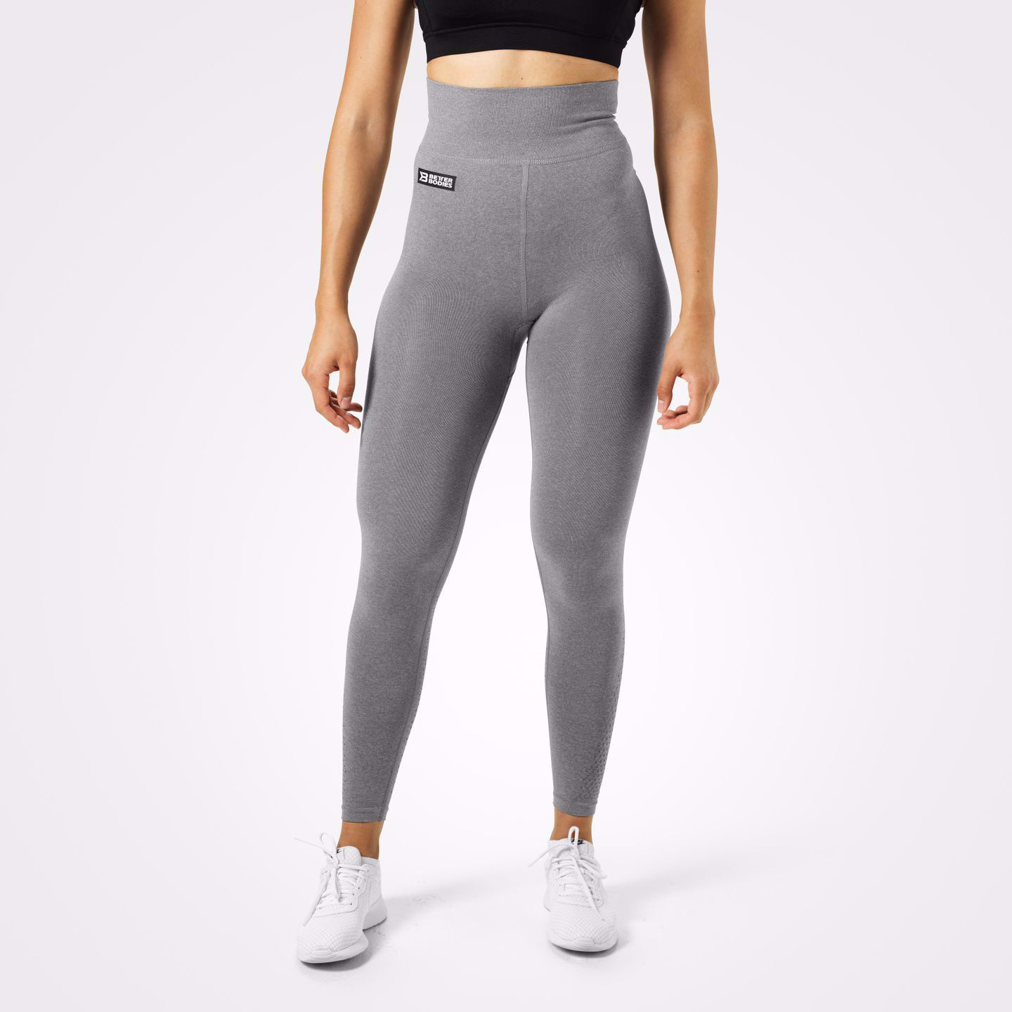 Better Bodies Bowery, Grey Melange - High Waist Seamless Legging For Gym, UAE Online Shopping For Sportswear & Gym Training Accessories