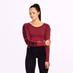 2 Bowery Cropped LS | Sangria Red