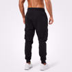 Men Cargo Sweat Pants Black - Back Picture