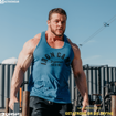 Strong Man workout in Ocean Blue Throwback Men Gym Tank Top