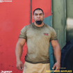 MGactivewear Athlete Tony Sentement wearing Olive green Standard Military Men Sports T Shirt