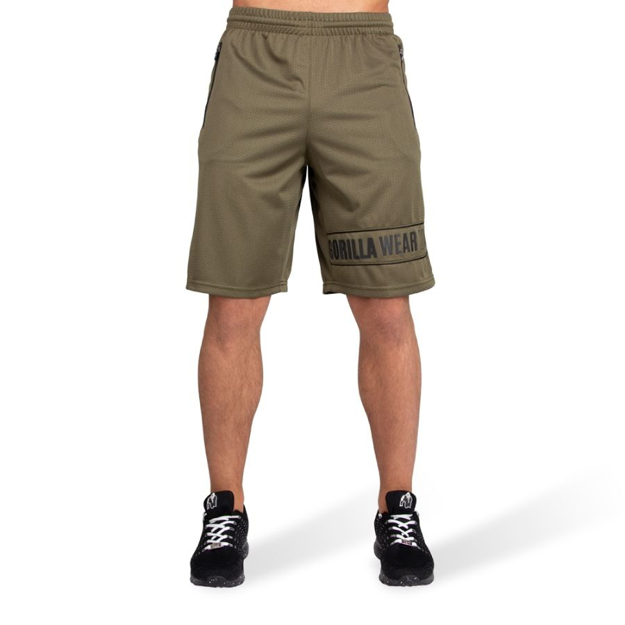 Branson Men Gym Shorts in Army Green | Gorilla Wear