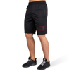 Branson Men Gym Shorts in Black Red | Gorilla Wear 