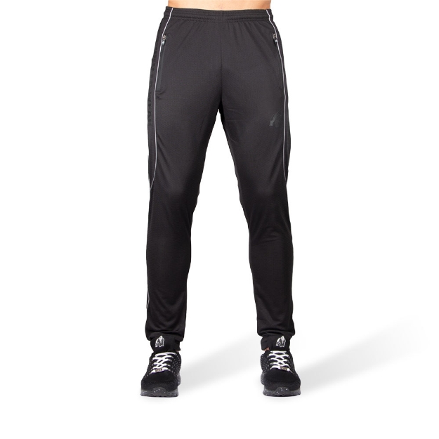 Branson Men Track Pant in Black Gray | Gorilla Wear