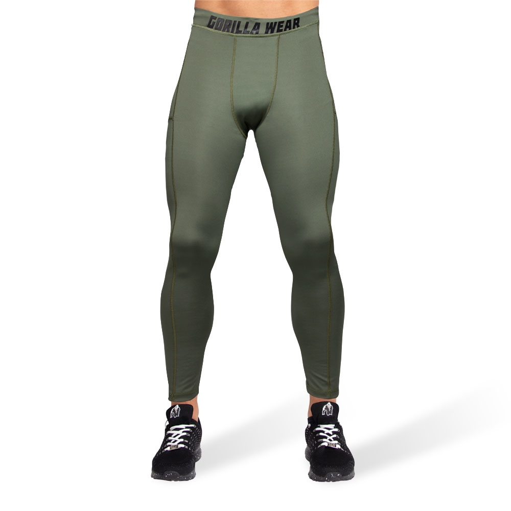 Gorilla Wear Smart Compression Pants - army green tactical tights for outdoor training