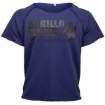 Gorilla Wear Classic Rag Top - vintage bodybuilding tank with frayed edges and oversized fit (Sizes S-3XL) in Navy