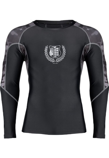 Picture of Gorilla Wear Lander Rashguard Long Sleeve  | Black Gray 