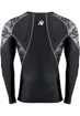 Picture of Gorilla Wear Lander Rashguard Long Sleeve  | Black Gray - Men Compression Base Layer For MMA & GYM Training