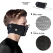 Side view of NAROO cooling sport mask showing breathable mesh and adjustable ear loops