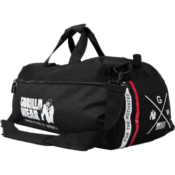 Gorilla Wear Norris 66L Gym Duffle Backpack - Heavy-Duty Black Bodybuilder Bag