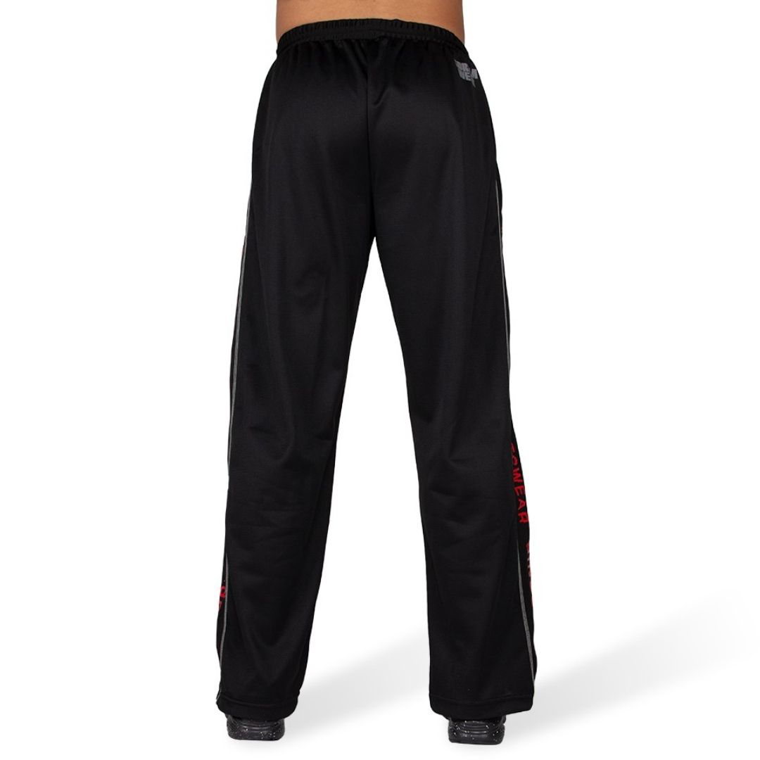 GORILLA WEAR Functional Mesh Shorts - Black/Red, 100% Polyester Athletic Shorts - View #8