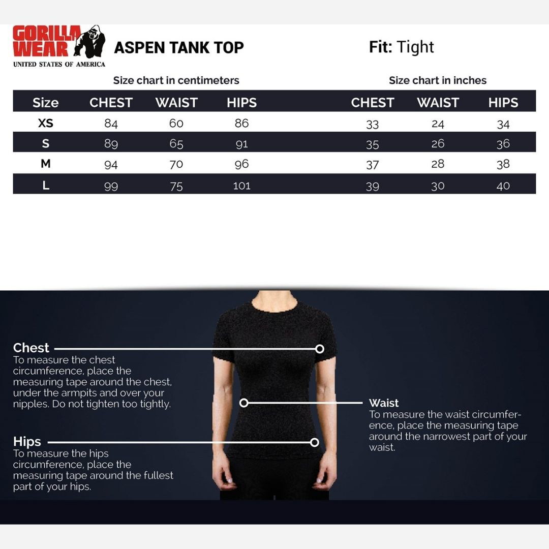 Gorilla Wear Women Gym Tank Top Aspen Dark Gray MG Activewear UAE