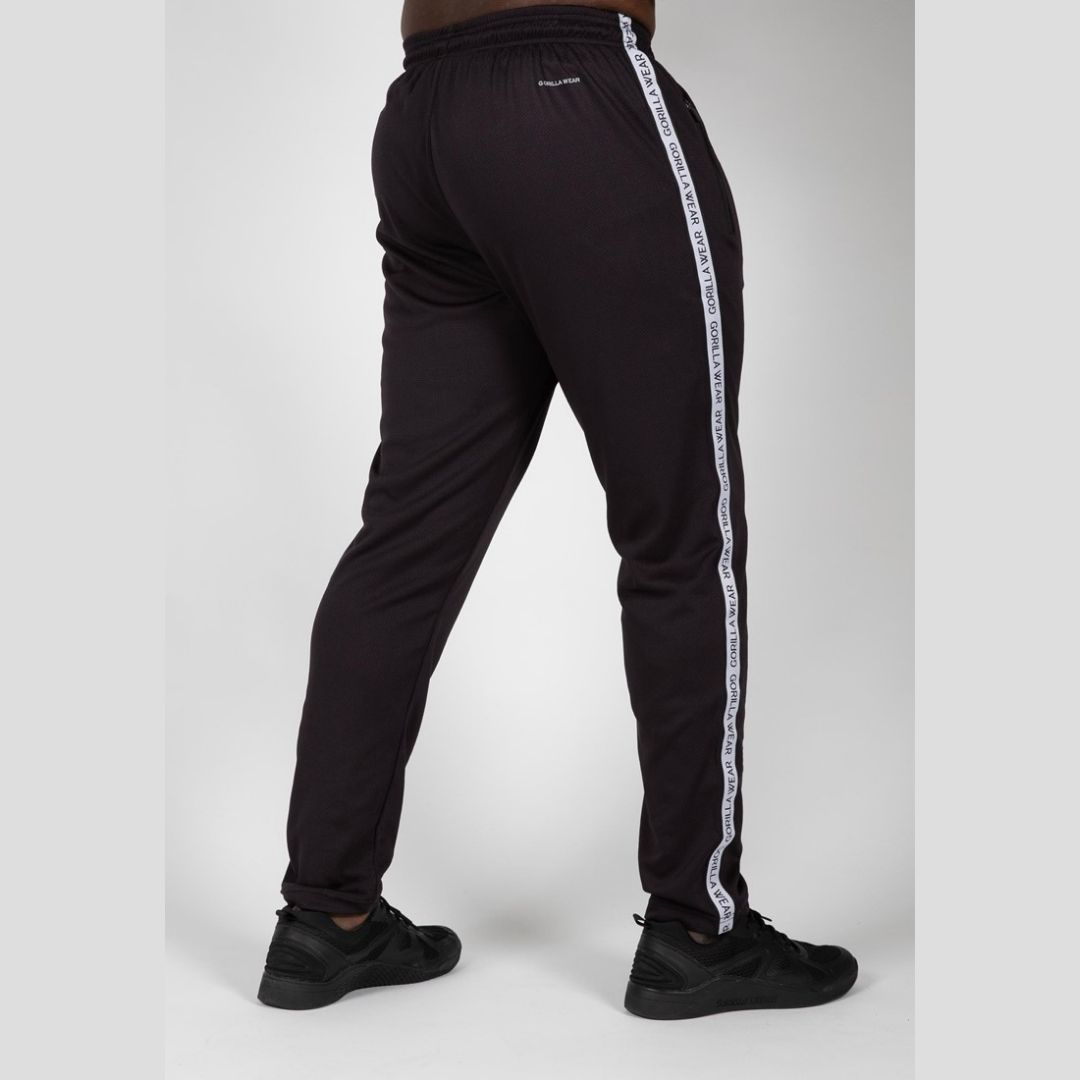 Gorilla Wear Reydon Mesh Pants 2.0 | BLACK - Quick Dry Gym Pants for ...