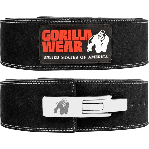 Picture of Gorilla Wear Leather Lever Powerlifting Belt | Black
