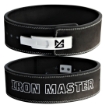 Might&Glory Iron Master 10mm lever belt - black with white embroidery & buckle