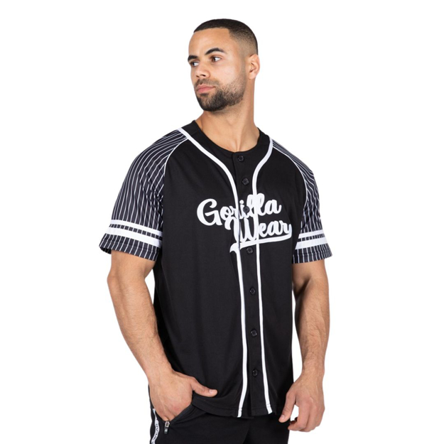 Picture of Gorilla Wear 82 Baseball Jersey Loose Fit| Black