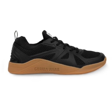 Gorilla Wear Gym Shoes - Green CrossFit & Weightlifting Shoes with TPU Heel Support