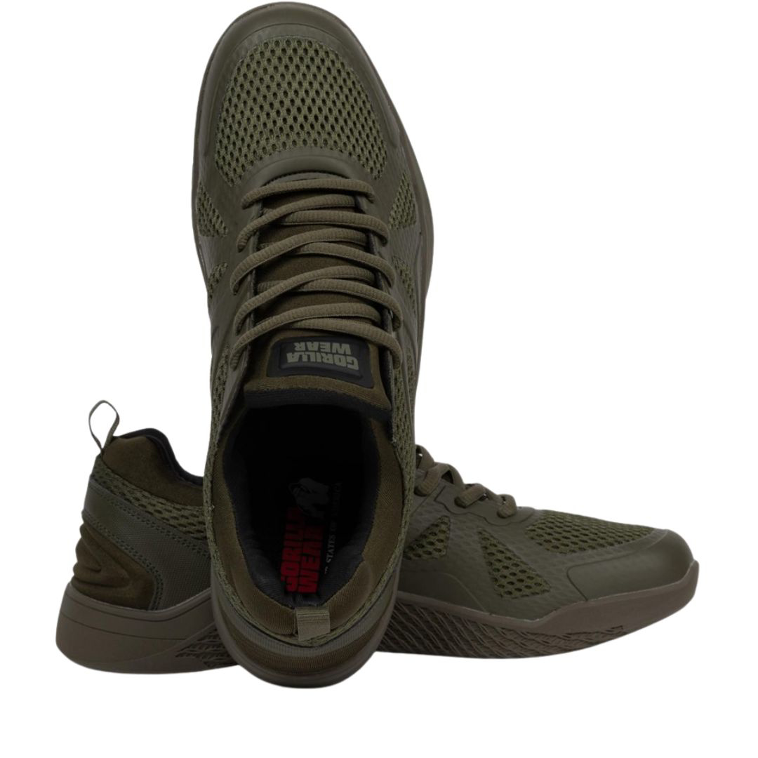 Step into Strength with Gorilla Wear Hybrids Army Green Gym Shoes