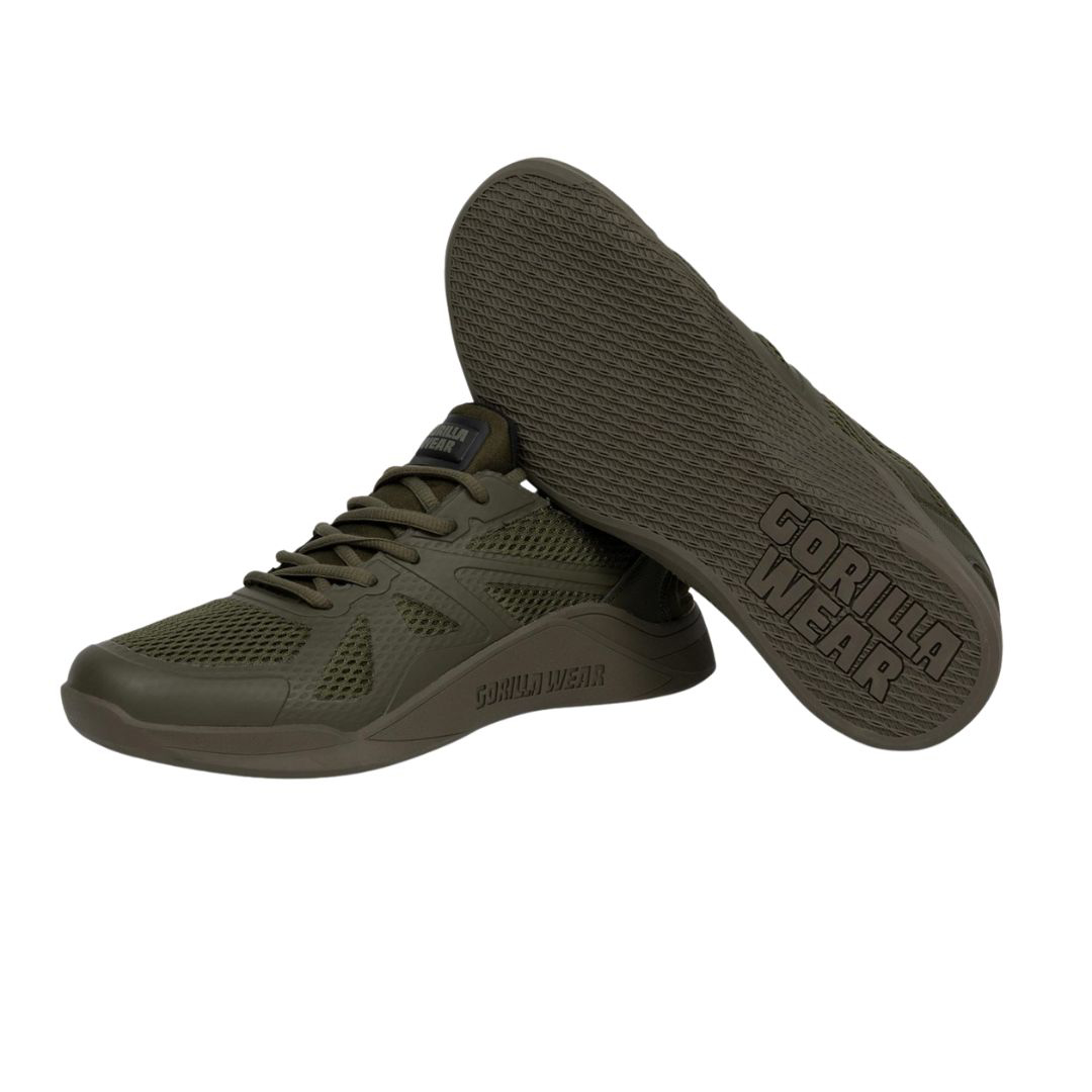 MG Activewear Gorilla Wear Hybrids Army Green Unisex Gym Shoes