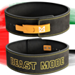 Picture of Might&Glory Suede Leather 10 MM - 4" Lever Powerlifting Belt - Beast Mode | Black Flame