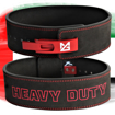 Picture of MIGHT&GLORY SUEDE LEATHER 10 MM - 4" LEVER POWERLIFTING BELT - HEAVY DUTY | BLACKRED