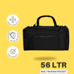 Large Capacity Gym Duffel Bag with 56 LTR Volume