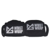 Black MG Wrist Wraps - Superior quality fitness accessories for bodybuilding and powerlifting. Solid compression elastic, Thump Loop, and Velcro fastener with faux leather finish. Shop online at MG Activewear for swift UAE delivery. Unleash ultimate wrist support and maximize gains. Cash on Delivery available.