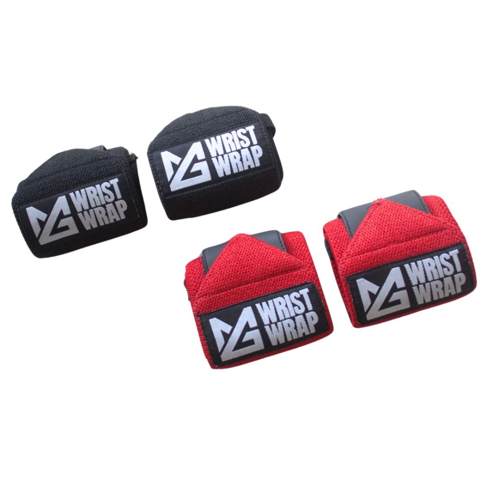 Might&Glory 45cm wrist wraps in black/grey - rigid support for powerlifting