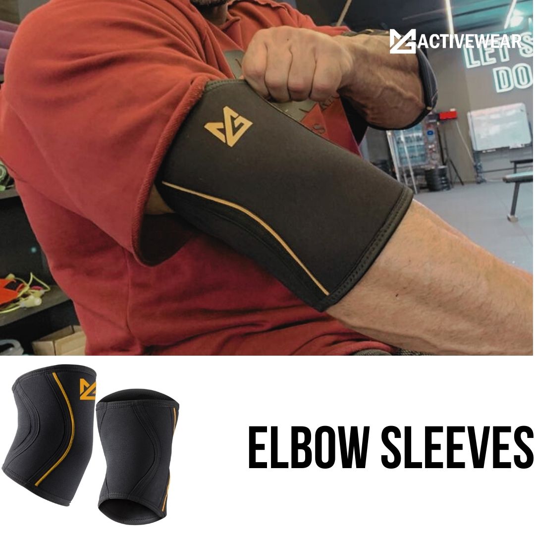 Might&Glory 5mm Elbow Sleeves during heavy bench press