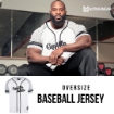 Picture of Gorilla Wear 82 Baseball Jersey – Loose Fit Polyester Mesh Gym Top