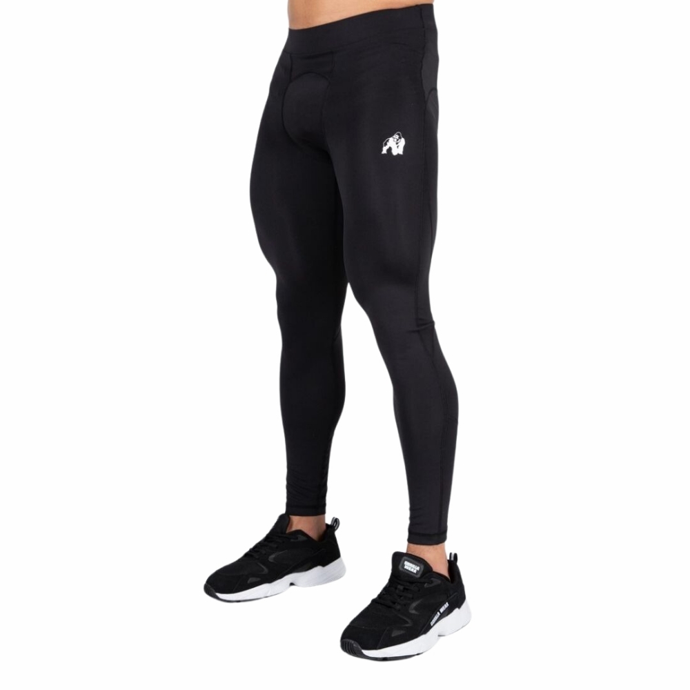 Gorilla Wear Winchester compression pants - black men’s performance tights with Dry-Fit technology