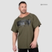 Gorilla Wear Classic Rag Top - vintage bodybuilding tank with frayed edges and oversized fit (Sizes S-3XL) in Army Green