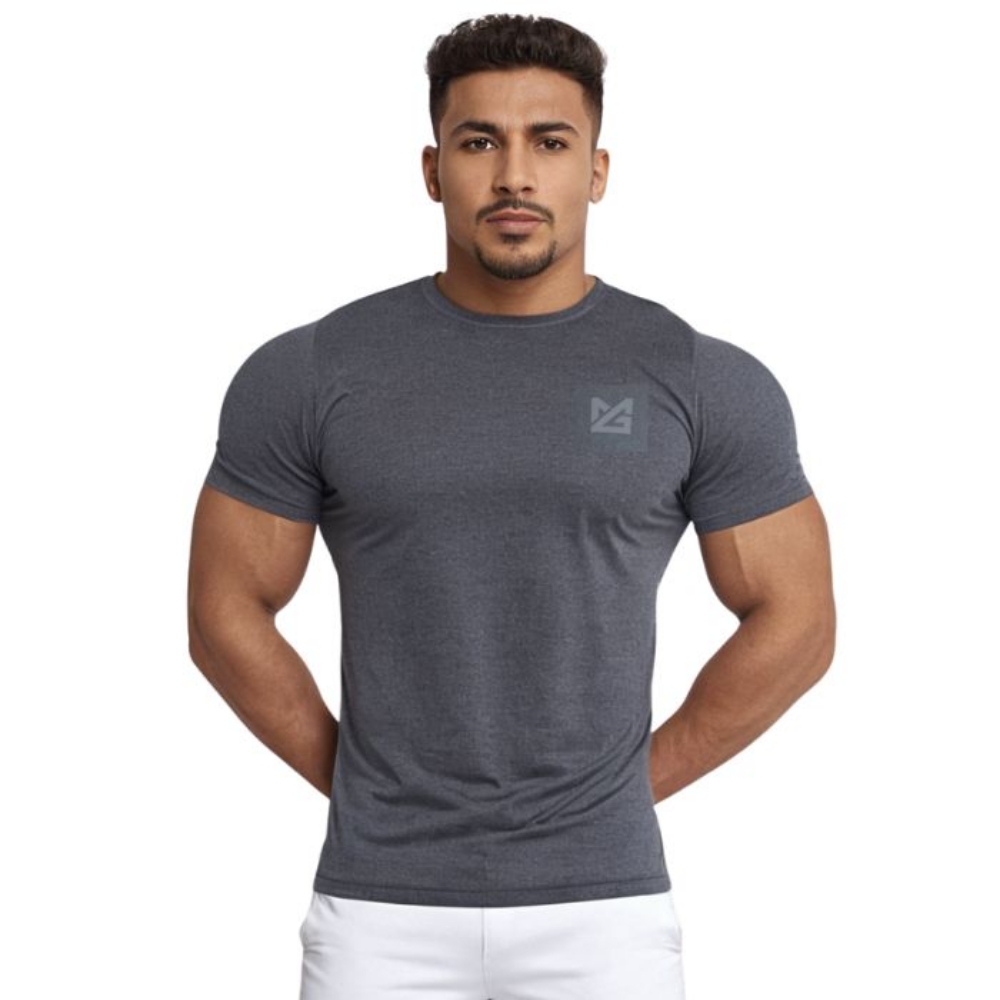 Picture of Might&Glory Men Gym T-shirt | Pro Level - Grey | Athletic Fit