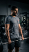 Picture of Might&Glory Men Gym T-shirt | Heavy Duty - Grey | Athletic Fit