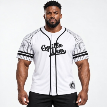 Picture of Gorilla Wear 82 Baseball Jersey | White | Oversize Fit