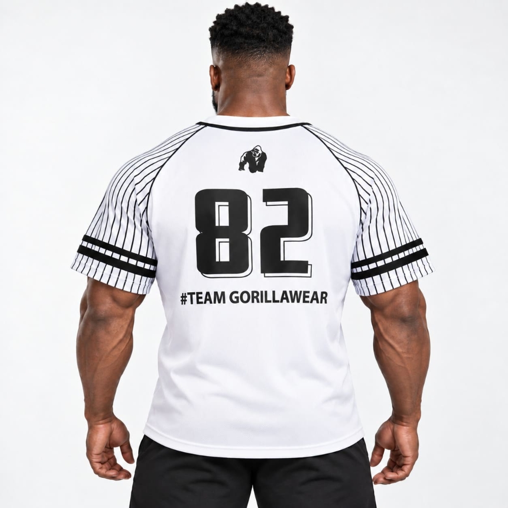 Picture of Gorilla Wear 82 Baseball Jersey | White | Oversize Fit