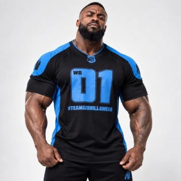 Picture of Gorilla Wear Athlete T-Shirt | Navy Blue | Oversize Fit