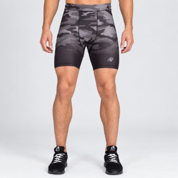 Picture of Gorilla Wear Franklin Compression Fight Shorts | Dark Camo