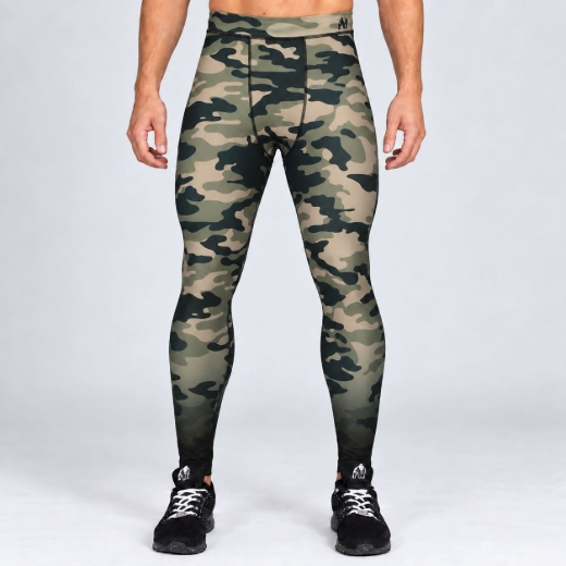 Picture of Gorilla Wear Franklin Compression Tights | Army Green Camo