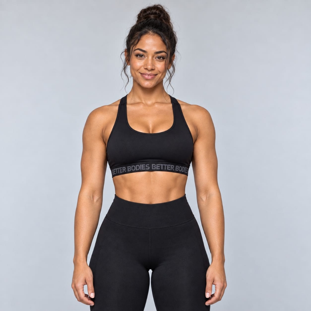 Picture of Better Bodies Waverly Elastic Bra | Black | Mid Support