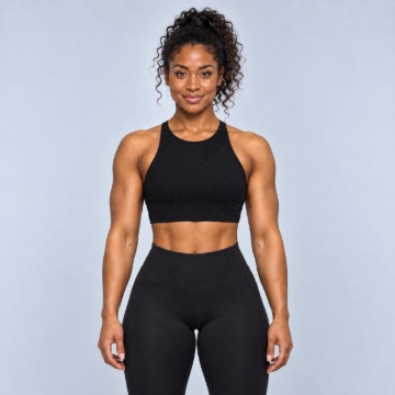 Picture of Onzie Selenite Heart Yoga Bra | Black | Comfort Support