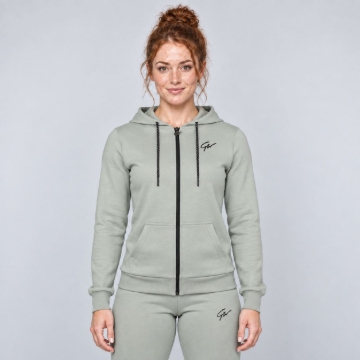 Picture of Gorilla Wear Pixley Zipped Hoodie | Light Green | Slim Fit
